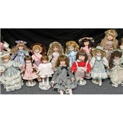 Lot of 12 Porcelain Dolls 12 Contemporary