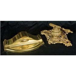 Lot of 2 French Inkwells