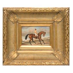 Finely Executed Horse Oil on Board Painting