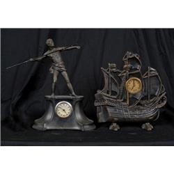Rare Iron Frame Ship Clock / Gladiator Clock