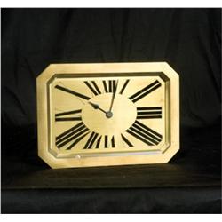Art Deco Brass Clock 6" x 9"