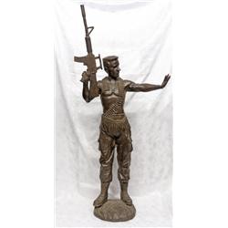 Bronze Sculpture of "Governator" 41" Tall