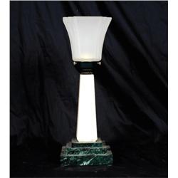 Fancy Art Deco Lamp A  Two-Tone Marble