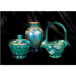 Lot of 3 Collectible Fenton Art Glass Items