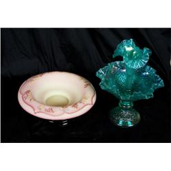 Lot of 2 Fenton Art Glass Items