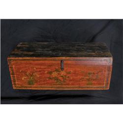 Early Folk Art Dowry Chest w/ Hand D?cor