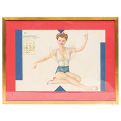 RARE Black Memorabilia Vargas Semi Nude