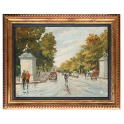 Parisian Street Scene Oil Painting Duvall