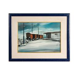 Original Train Depot Art By Enotrio