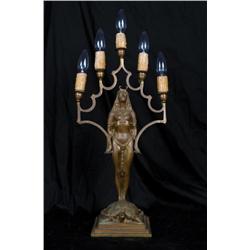 Fancy Figural Art Deco Lamp
