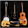 Image 1 : Lot of 5 Assorted String Instruments Guitars-