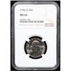Image 2 : NGC 1986-d Washington Quarter 25c Graded ms65 By NGC