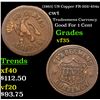Image 1 : (1863) US Copper Civil War Token FR-202/434a 1c Grades vf++