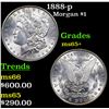 Image 1 : 1888-p Morgan Dollar $1 Grades GEM+ Unc