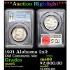 Image 1 : ***Auction highlight*** PCGS 1921 Alabama 2x2 Old Commem Half Dollar 50c Graded ms65 By PCGS (fc)