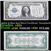 1928A $1 Blue Seal Silver Certificate "funnyback" Grades vf+