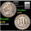 Proof 1884 Three Cent Copper Nickel 3cn Graded pr66 By SEGS