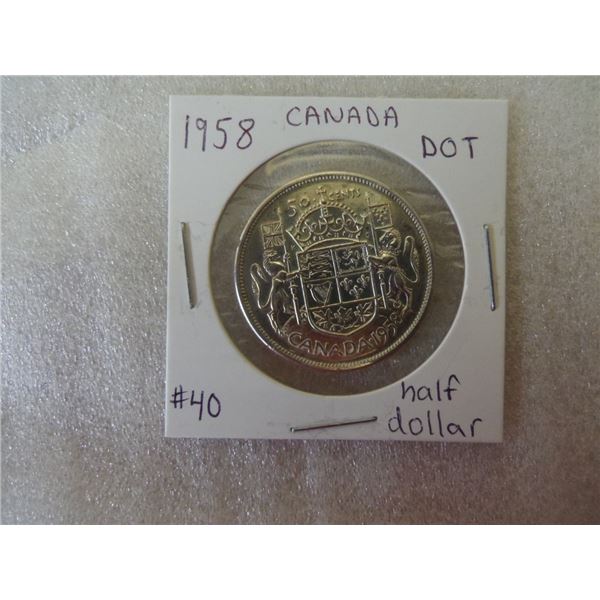 1958 Canada Half Dollar
