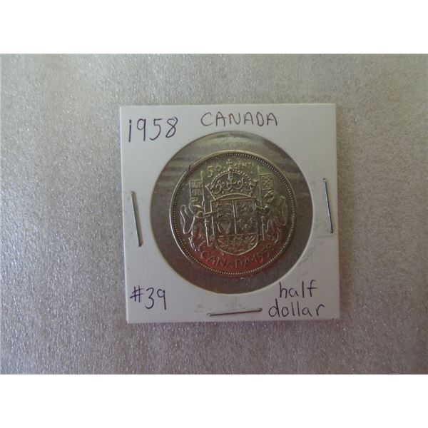 1958 Canada Half Dollar