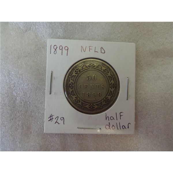 1899 NFLD Canada Half Dollar