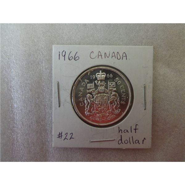 1966 Canada Half Dollar