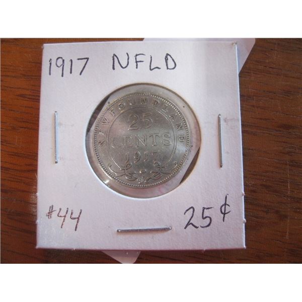 1917 Canada NFLD 25 Cent