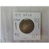 Image 1 : 1919 NFLD Silver Low Mint 25 Cent