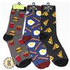 Image 1 : 3 NEW PAIRS MEN'S FUN PATTERN SOCKS