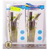 2 NEW 4PACK REUSABLE STAINLESS STEEL STRAWS