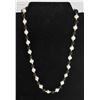 Image 1 : #266-NATURAL BLACK AGATE&FRESH WATER PEARL NECKLAC
