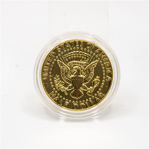 GOLD PLATED US HALF DOLLAR 1986