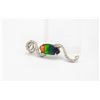 Image 2 : 14K WHITE GOLD AMMOLITE AND DIAMOND PENDANT