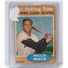 Image 1 : 1962 TOPPS WILLIE MAYS BASEBALL CARD 395