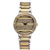 NEW LADIES ROUND SHAPED GOLD TONE CRYSTAL WATCH