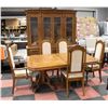 WOOD BUFFET AND HUTCH W/TABLE AND 5 CHAIRS