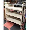 Image 1 : HEAVY DUTY METAL 3 TIER ROLLING SHELF H-47.5"