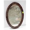 Image 1 : WOOD FRAMED OVAL MIRROR