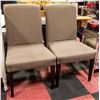 Image 1 : PAIR OF DINING CHAIRS W/ BROWN CUSHIONS