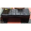 Image 2 : NEW FAUX LEATHER TUFTED LONG STORAGE OTTOMAN