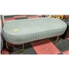 Image 1 : OVAL SHAPED OTTOMAN W/ METAL FRAME H-17" W-21"