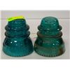 PAIR OF VINTAGE INSULATORS - HEMMINGRAY