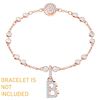 Image 3 : AUTHENTIC SWAROVSKI CHARM "B" WHITE, ROSE-GOLD