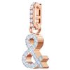 Image 2 : AUTHENTIC SWAROVSKI CHARM "&" WHITE, ROSE-GOLD