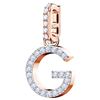 Image 2 : AUTHENTIC SWAROVSKI CHARM "G" WHITE, ROSE-GOLD