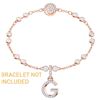 Image 3 : AUTHENTIC SWAROVSKI CHARM "G" WHITE, ROSE-GOLD