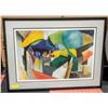 Image 1 : FRAMED GEOMETRIC WALL ART 35" X 26"