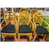 Image 1 : BAMBOO/WICKER DINING CHAIRS- LOT OF 5