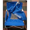 Image 1 : NEW DAY STAR BLUE BEACH CHAIR WITH SIDE POUCH AND