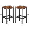 Image 2 : NEW SET OF 2 BAR STOOLS, RUSTIC BROWN WITH BLACK