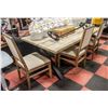Image 1 : CUSTOM RECLAIMED WOOD DINING TABLE W/ 6 CHAIRS